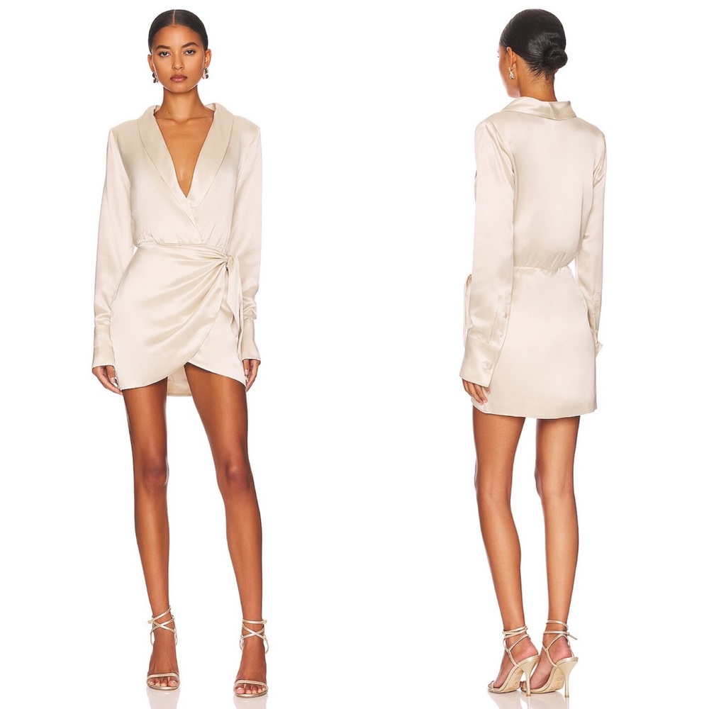 New Retrofete Hailey Dress in Champagne, Size XXS